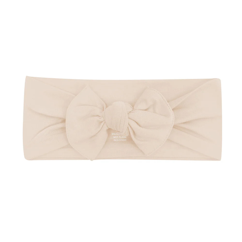Knotted Bow Headband (Bisque)