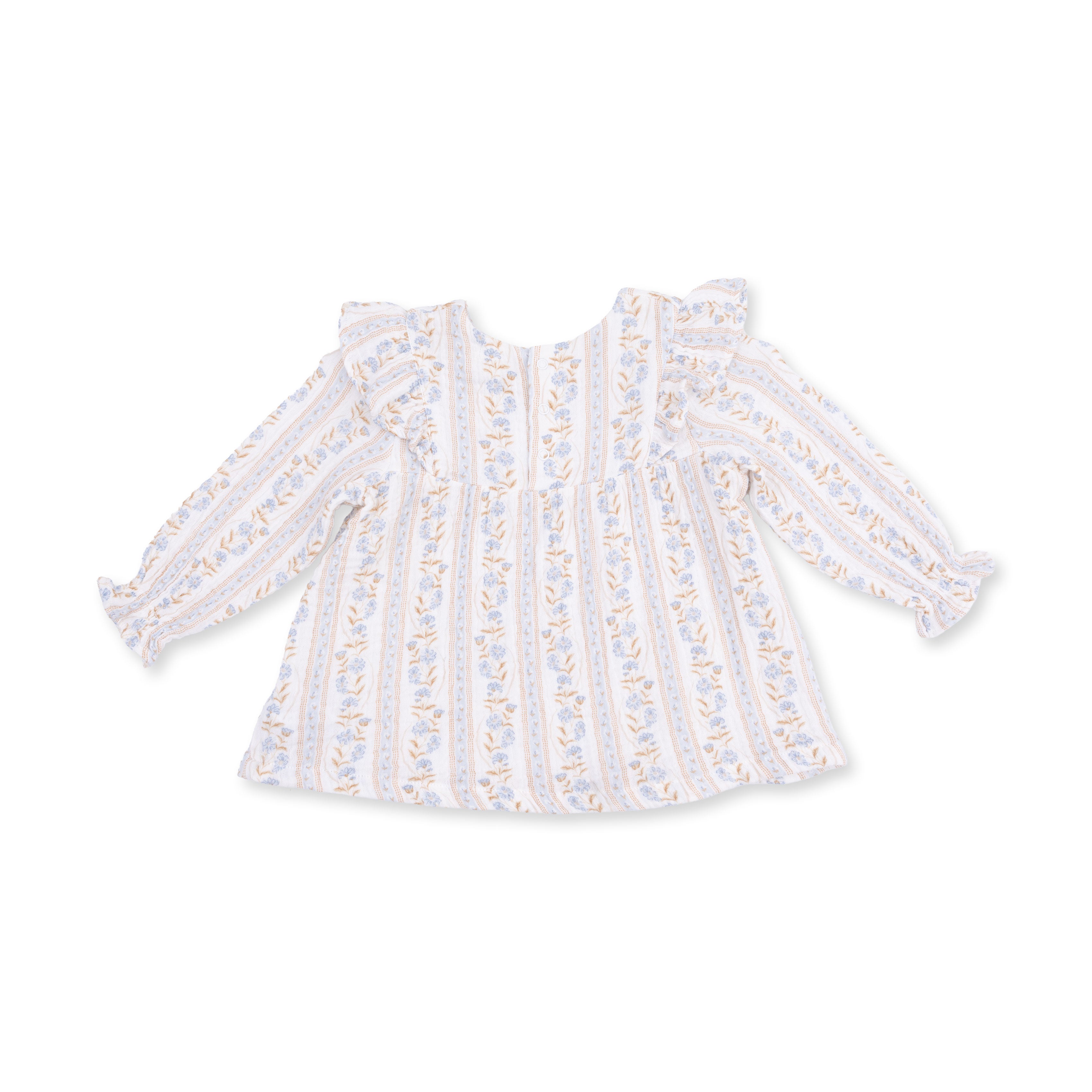 Long Sleeve Ruffle Tunic and Smocked Waist Pant (Catarina Floral)