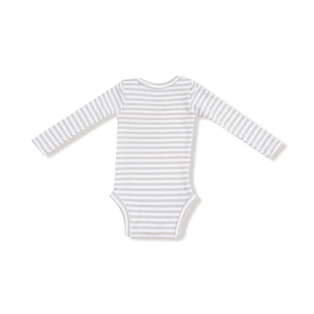 Lap Shoulder Bodysuit (Mineral Stripe Grey/White)