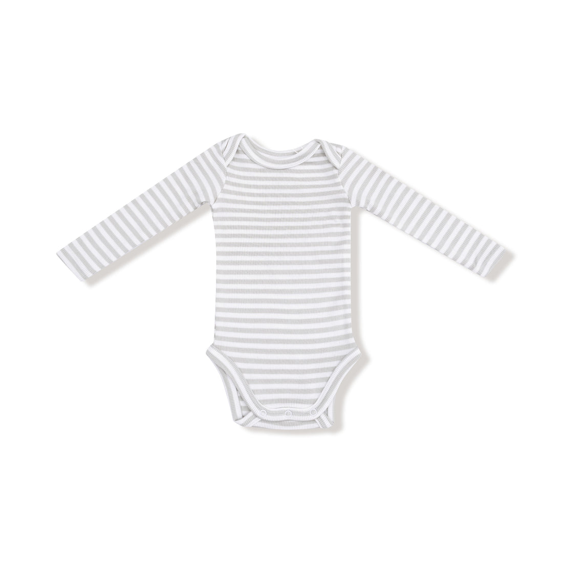 Lap Shoulder Bodysuit (Mineral Stripe Grey/White)