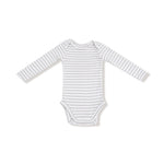 Lap Shoulder Bodysuit (Mineral Stripe Grey/White)