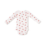 Tiny Apples Lap Shoulder Bodysuit (Ivory)