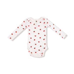 Tiny Apples Lap Shoulder Bodysuit (Ivory)