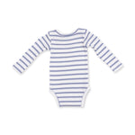 Long Sleeve Bodysuit (Vintage Stripe Blue)