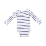 Long Sleeve Bodysuit (Vintage Stripe Blue)