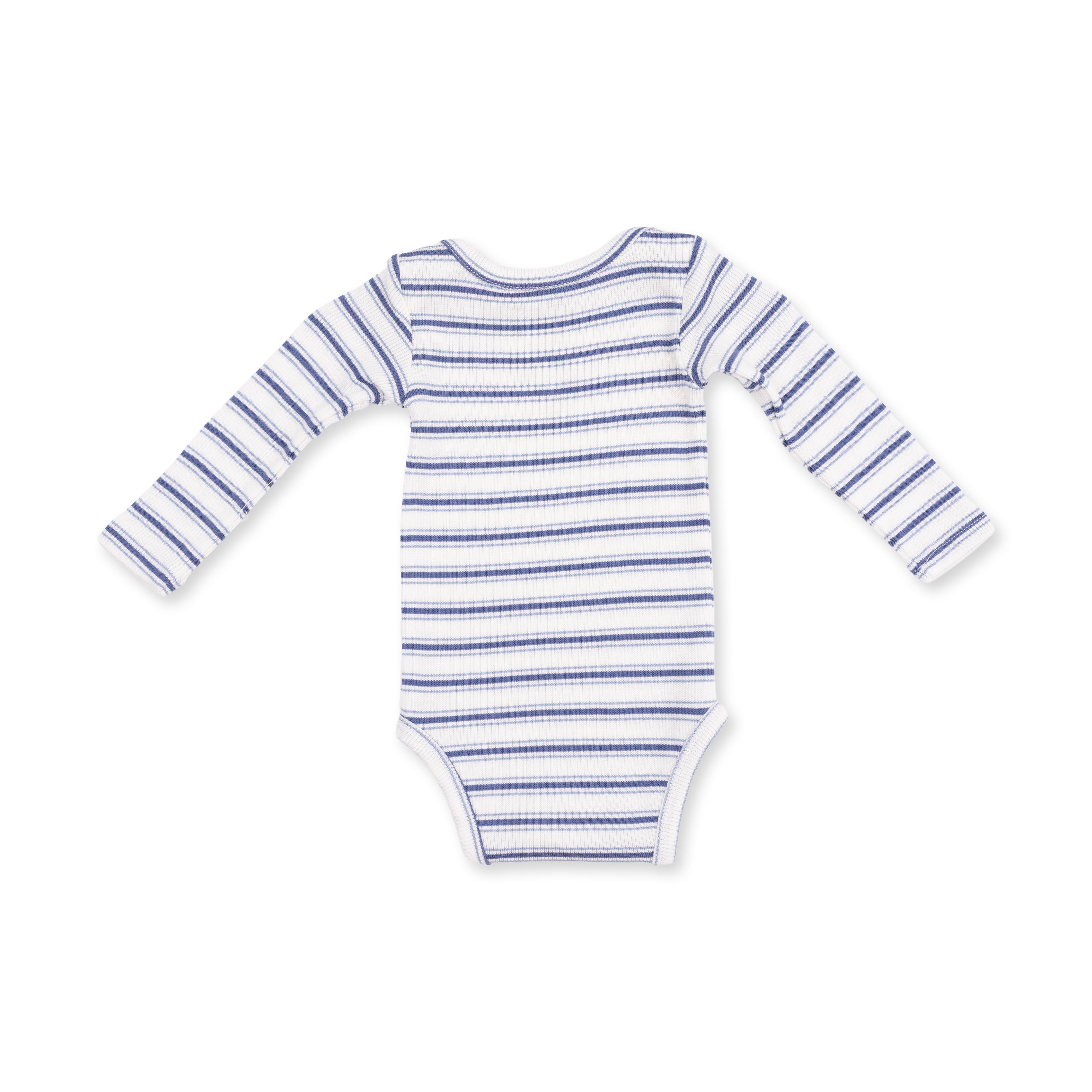 Long Sleeve Bodysuit (Vintage Stripe Blue)
