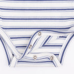 Long Sleeve Bodysuit (Vintage Stripe Blue)