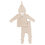 Take Me Home Set with Cap (Gingham Bisque)