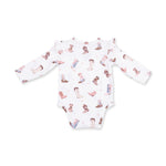 Ruffle Sleeve Bodysuit with Snap Shoulder (Buckarette Boots)