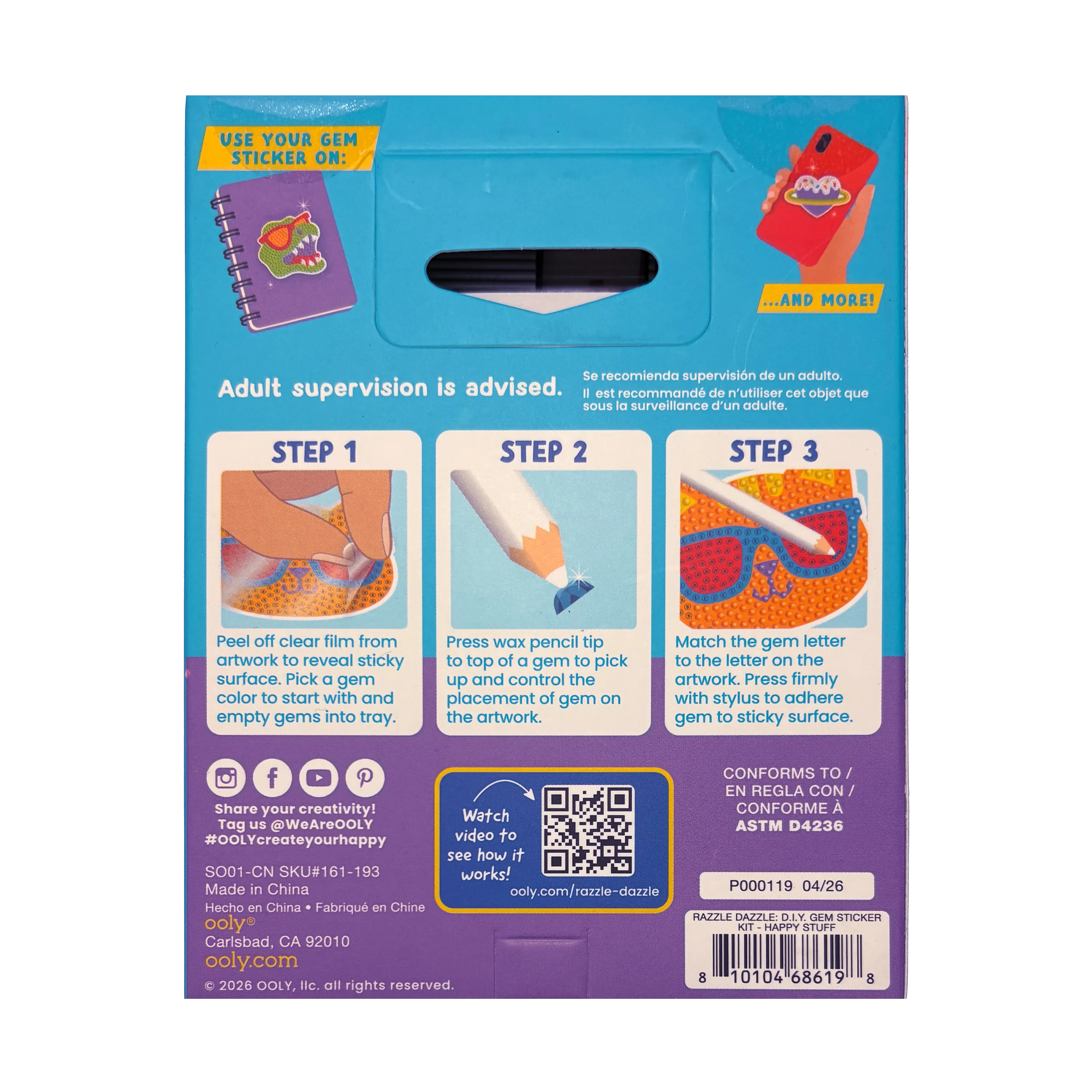 Mini Razzle Dazzle DIY Gem Sticker Kit (Happy Stuff)
