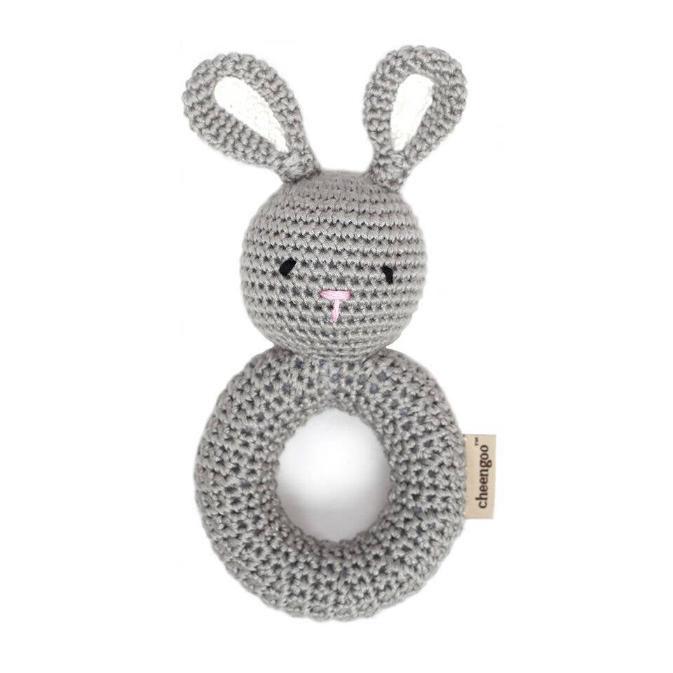 Ring Hand Crocheted Rattle (Bunny)