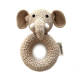 Ring Hand Crocheted Rattle (Elephant)