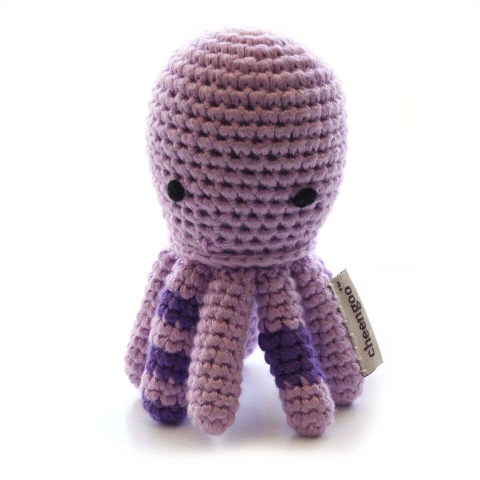 Hand Crocheted Rattle (Octopus)