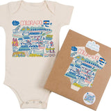 Organic Cotton Bodysuit (Colorado Map)