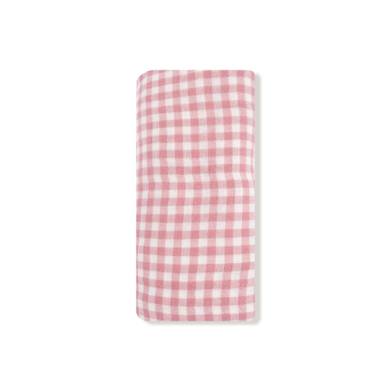 Swaddle Blanket (Rose Pink Plaid)