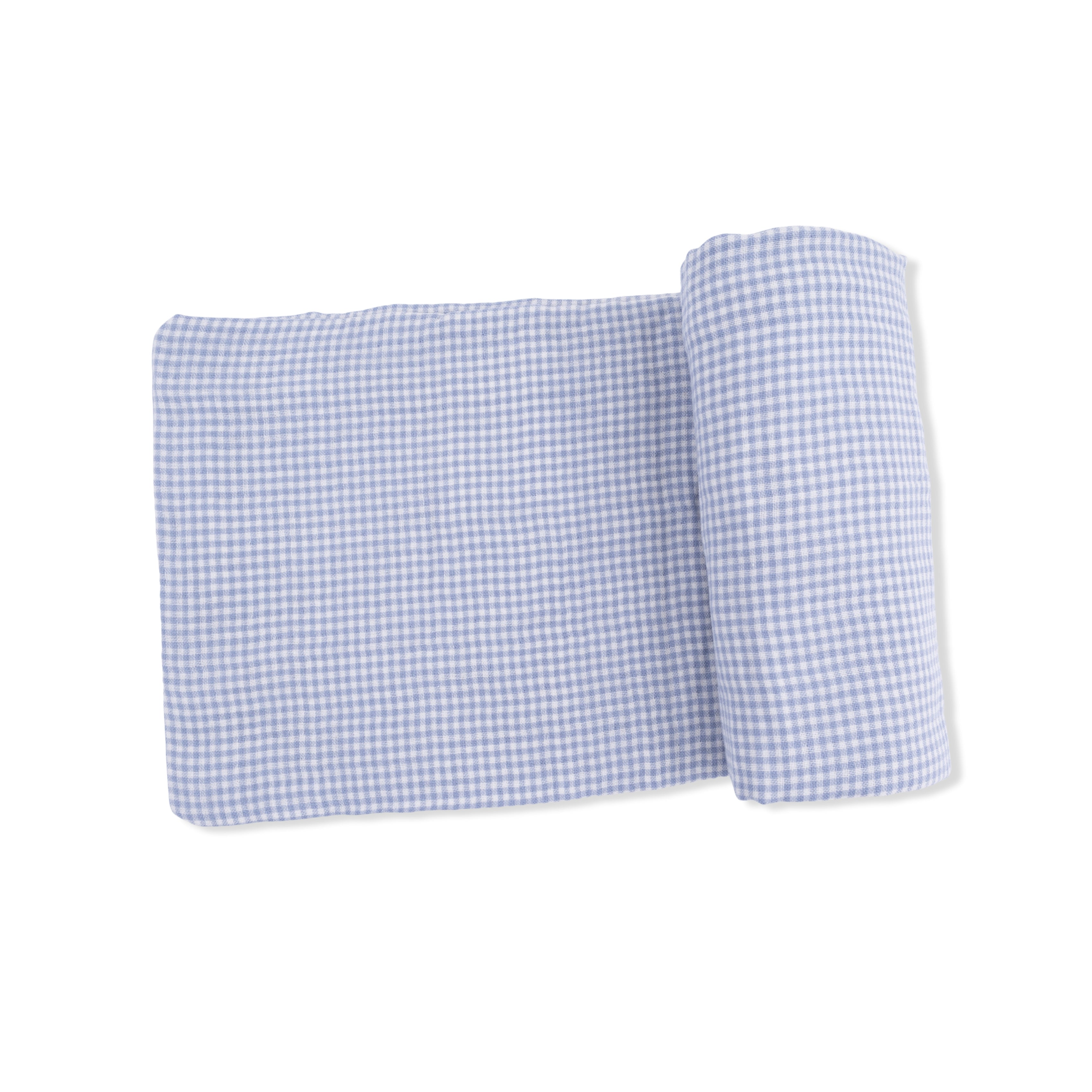 Swaddle Blanket (Micro Gingham Blue Blizzard)