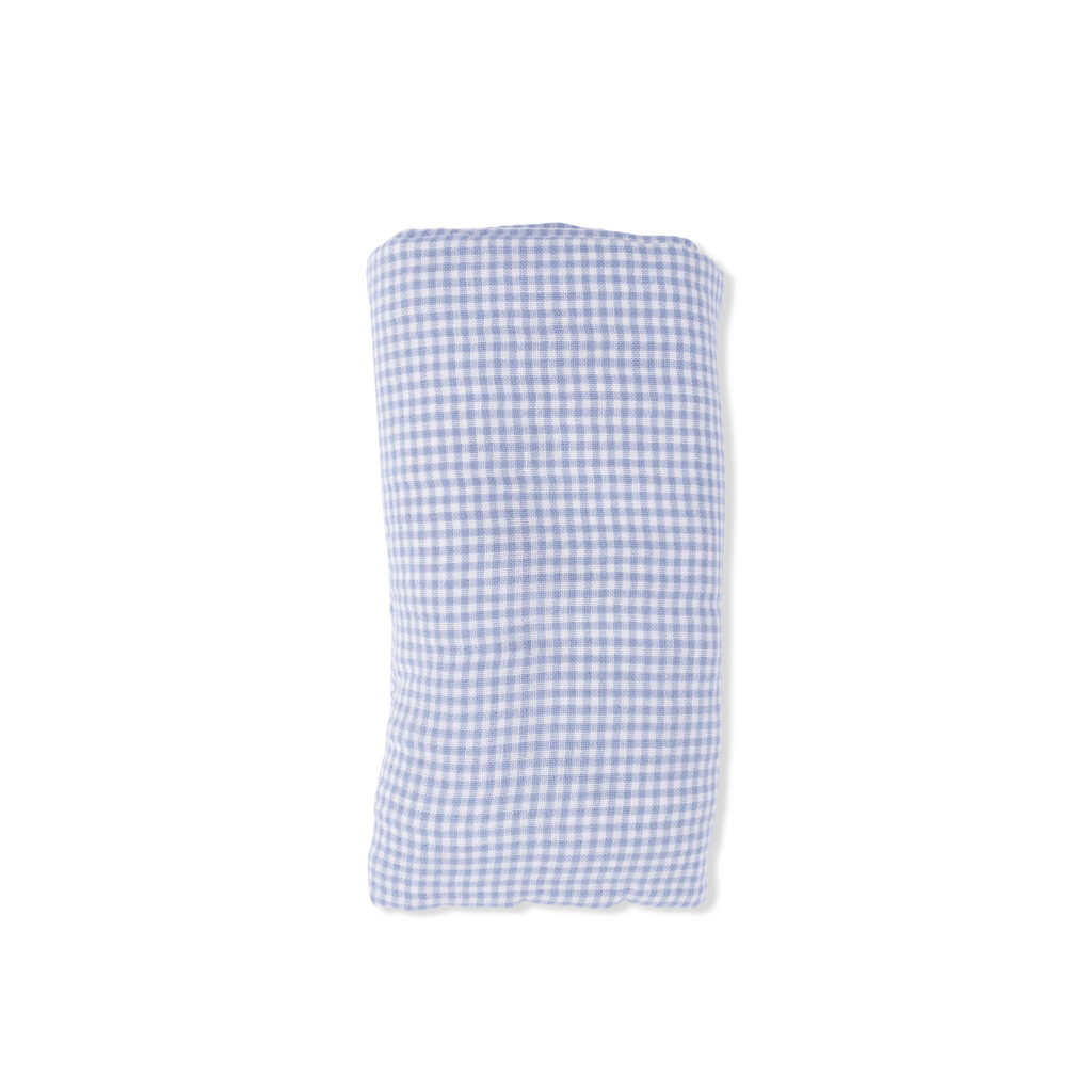 Swaddle Blanket (Micro Gingham Blue Blizzard)