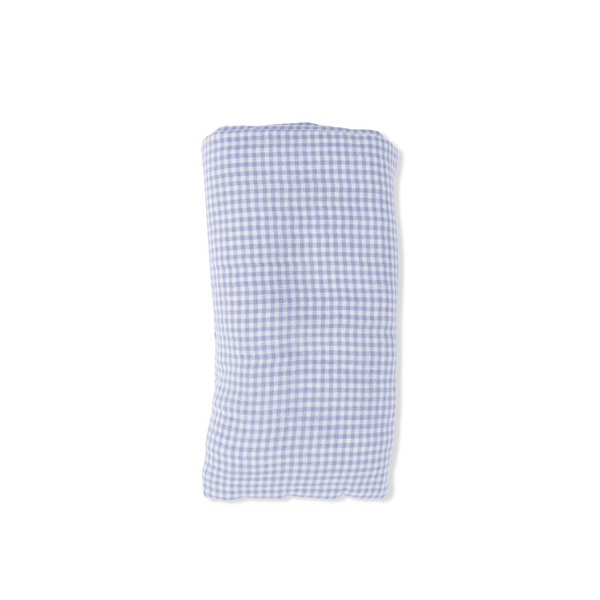 Swaddle Blanket (Micro Gingham Blue Blizzard)