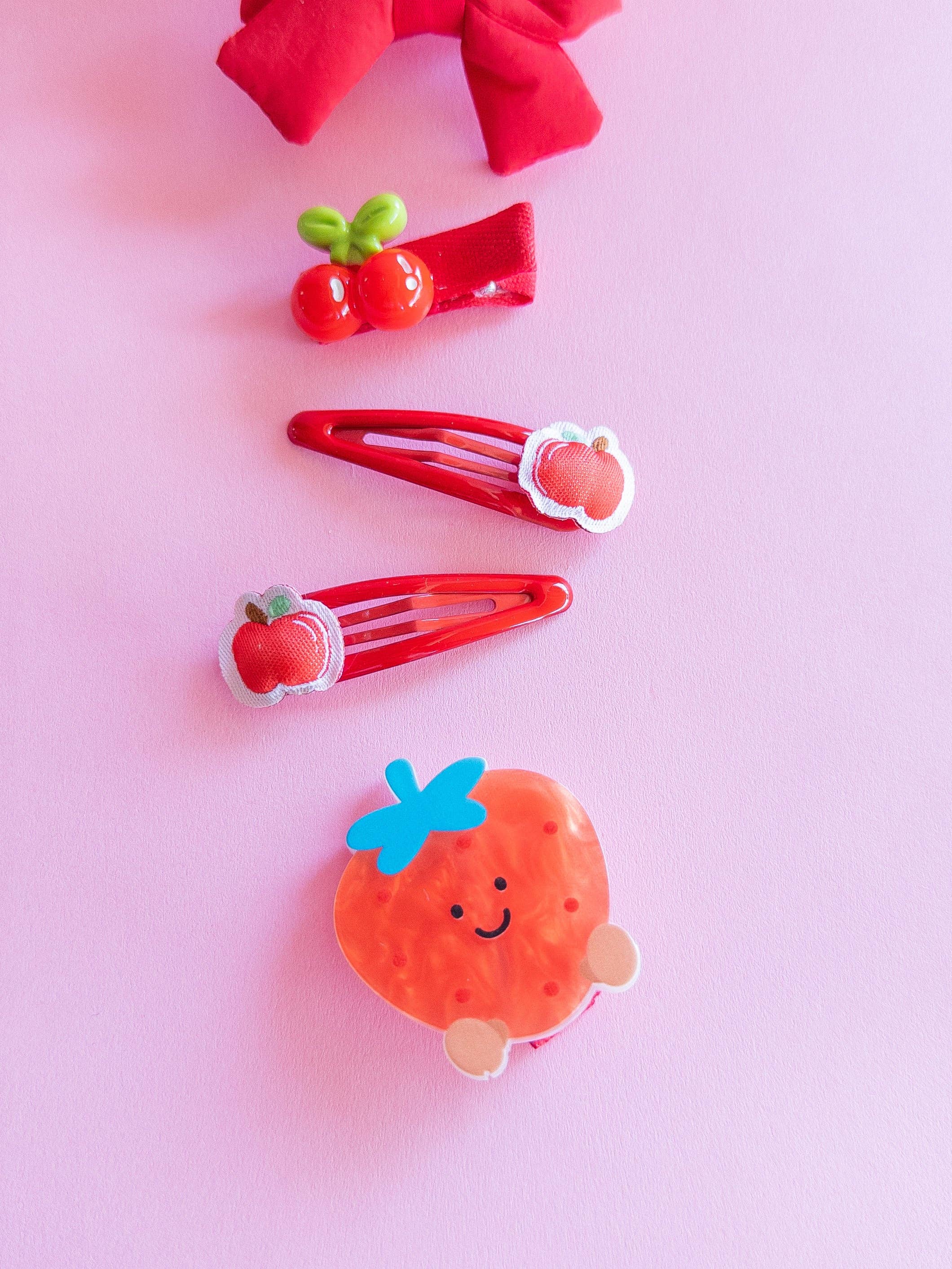 Puffy Bow Set (Strawberry)