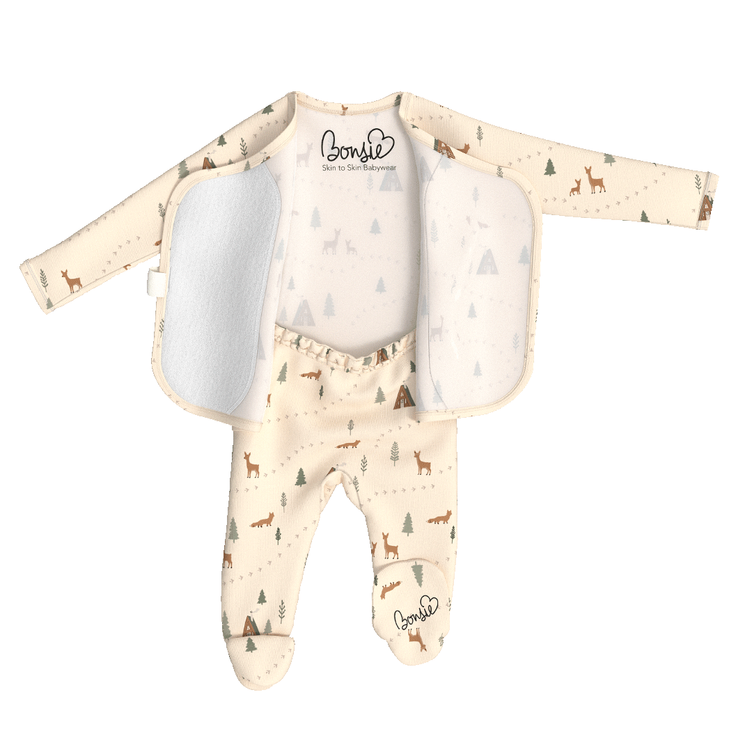 Footie & Wrap Top Baby Set (Forest Friends)