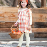 Knit Footless Ruffled Tights (Oatmeal)