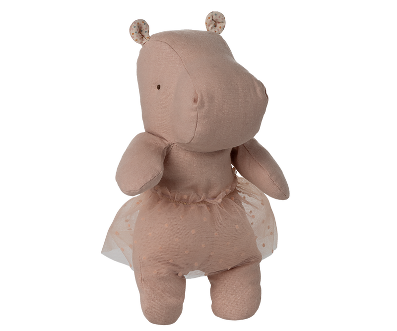 Small Hippo with Skirt (Soft Rose)