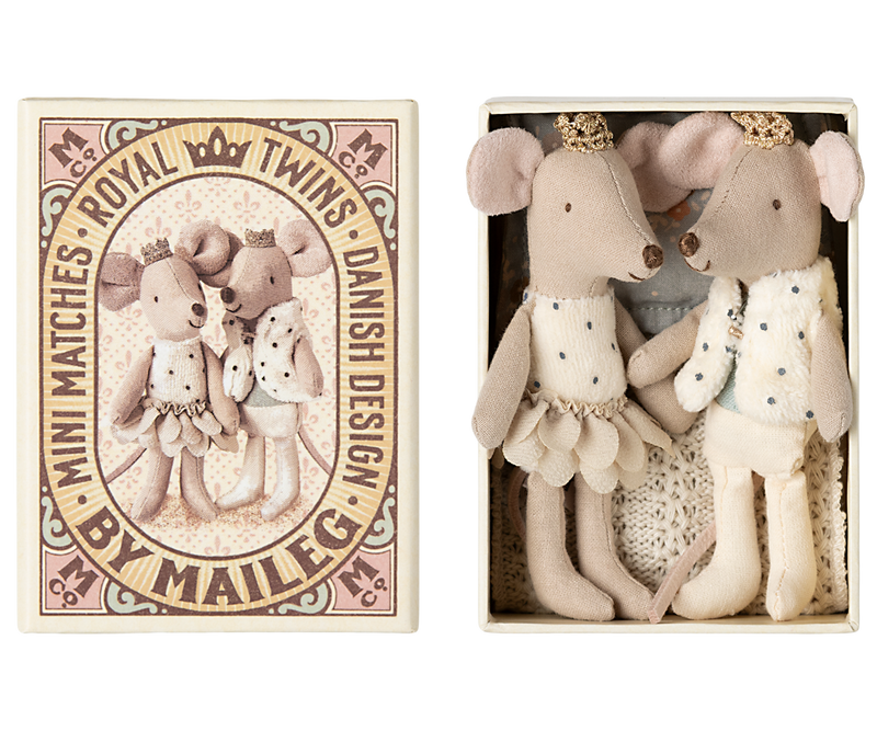 Royal Twin Mice in a Matchbox (Little Sister and Brother)