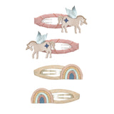 Winged Unicorn & Rainbow Clic Clacs (Pink Multi)
