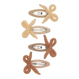 Granny Knitted Bow Clic Clacs (Neutral)