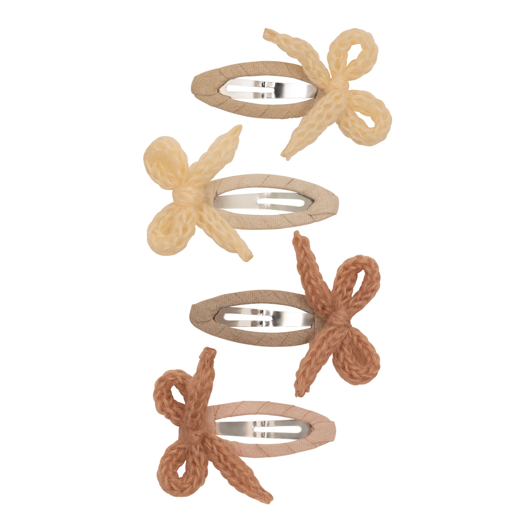 Granny Knitted Bow Clic Clacs (Neutral)