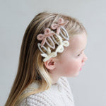 Granny Knitted Bow Clic Clacs (Neutral)