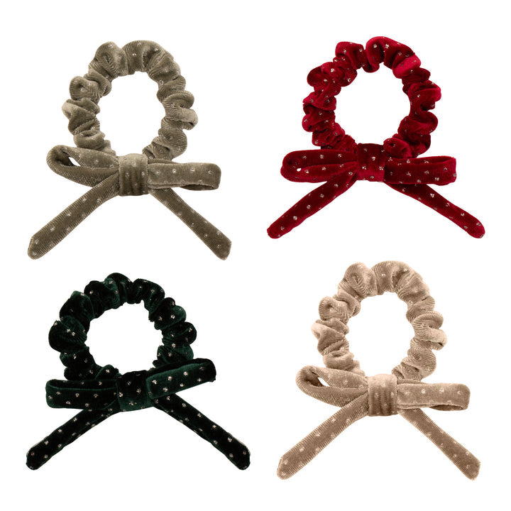Christmas Velvet Bow Scrunchies