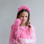 Ruffle Flower Wand (Pink)