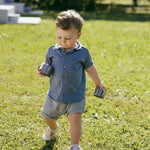 Indigo Stripe Shorts