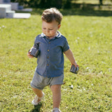 Indigo Stripe Shorts