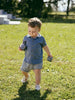 Indigo Stripe Shorts
