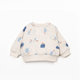 Jersey Baby Sweater (Blue Apples)