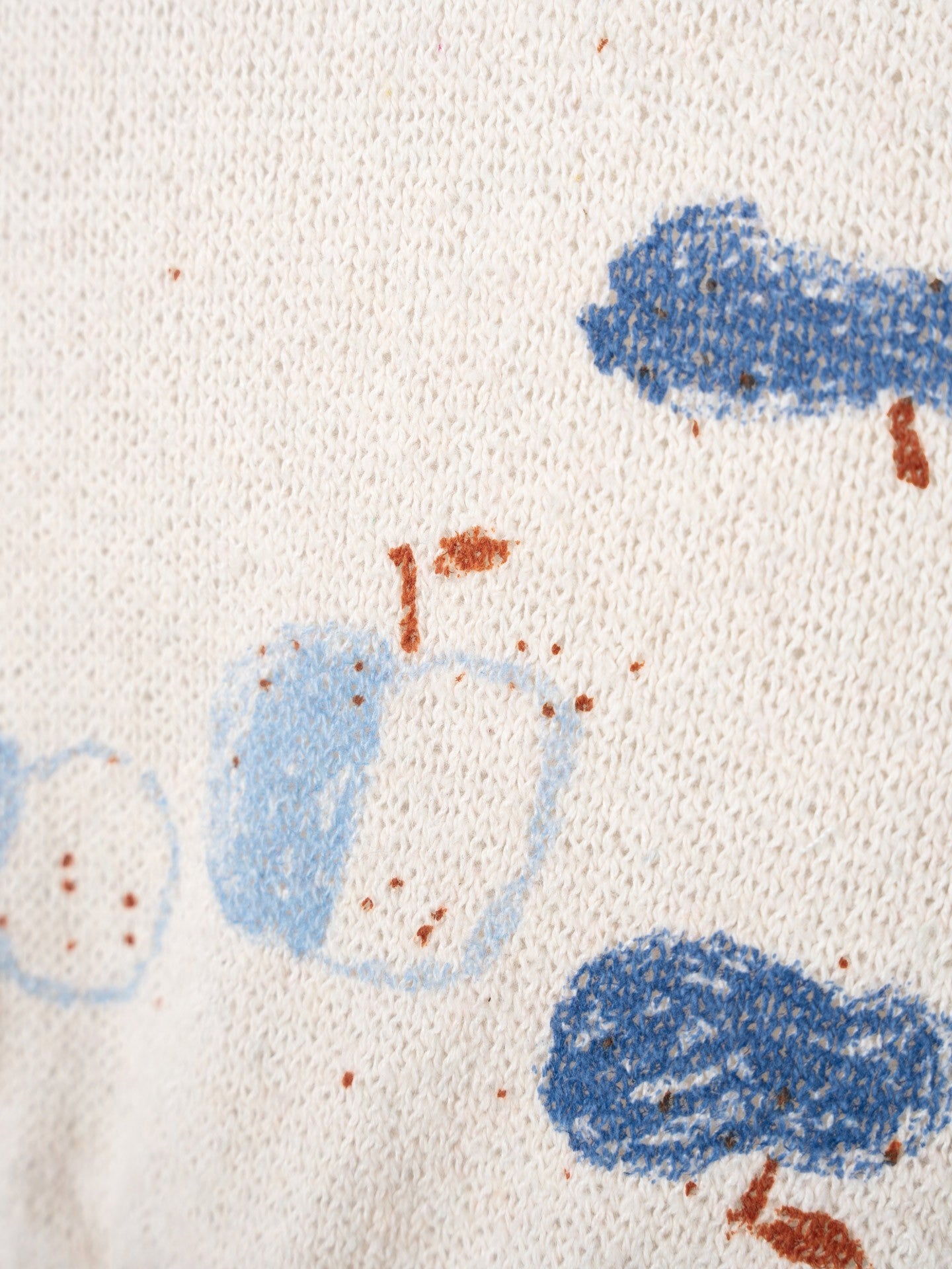Jersey Baby Sweater (Blue Apples)