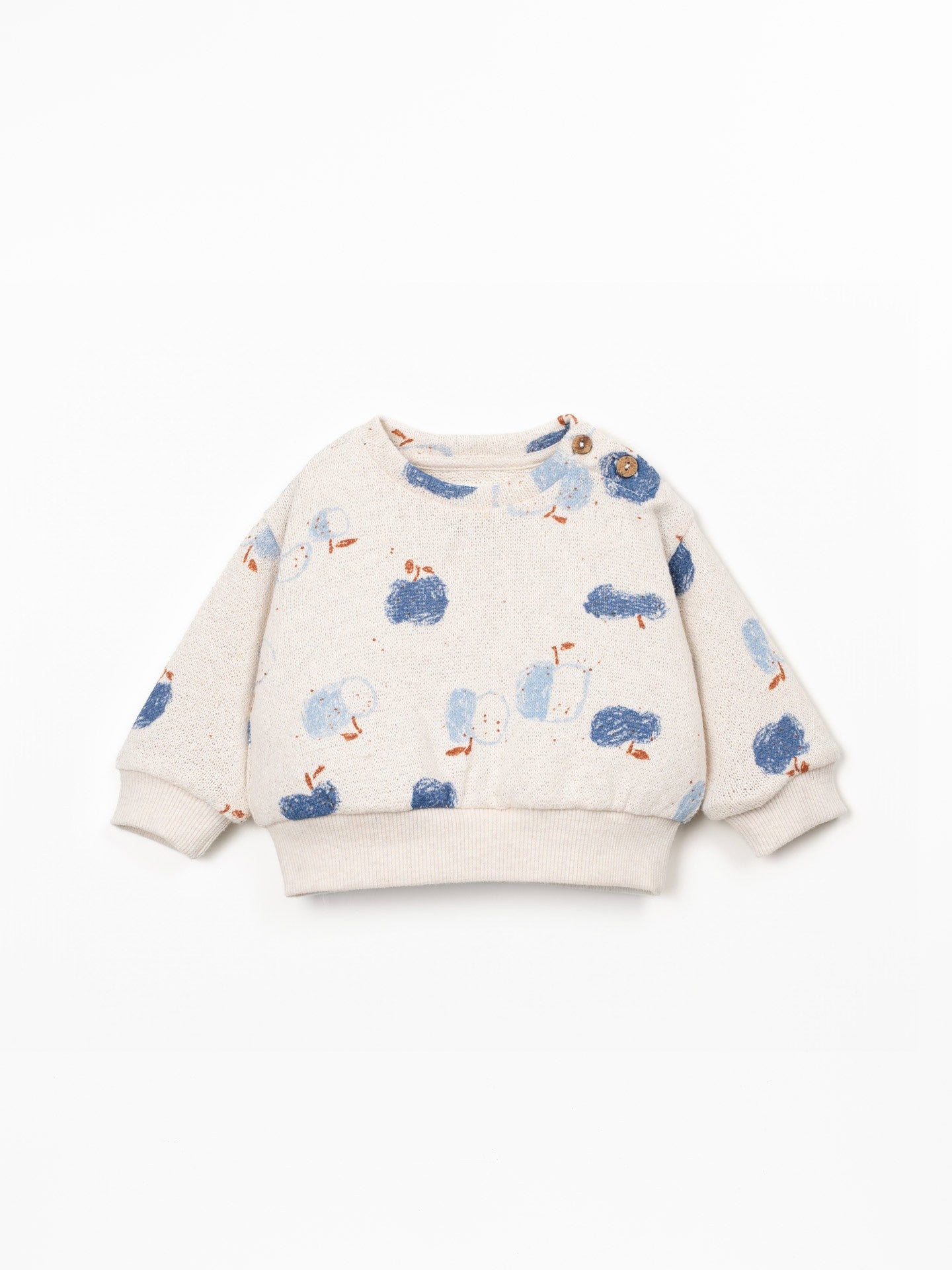 Jersey Baby Sweater (Blue Apples)