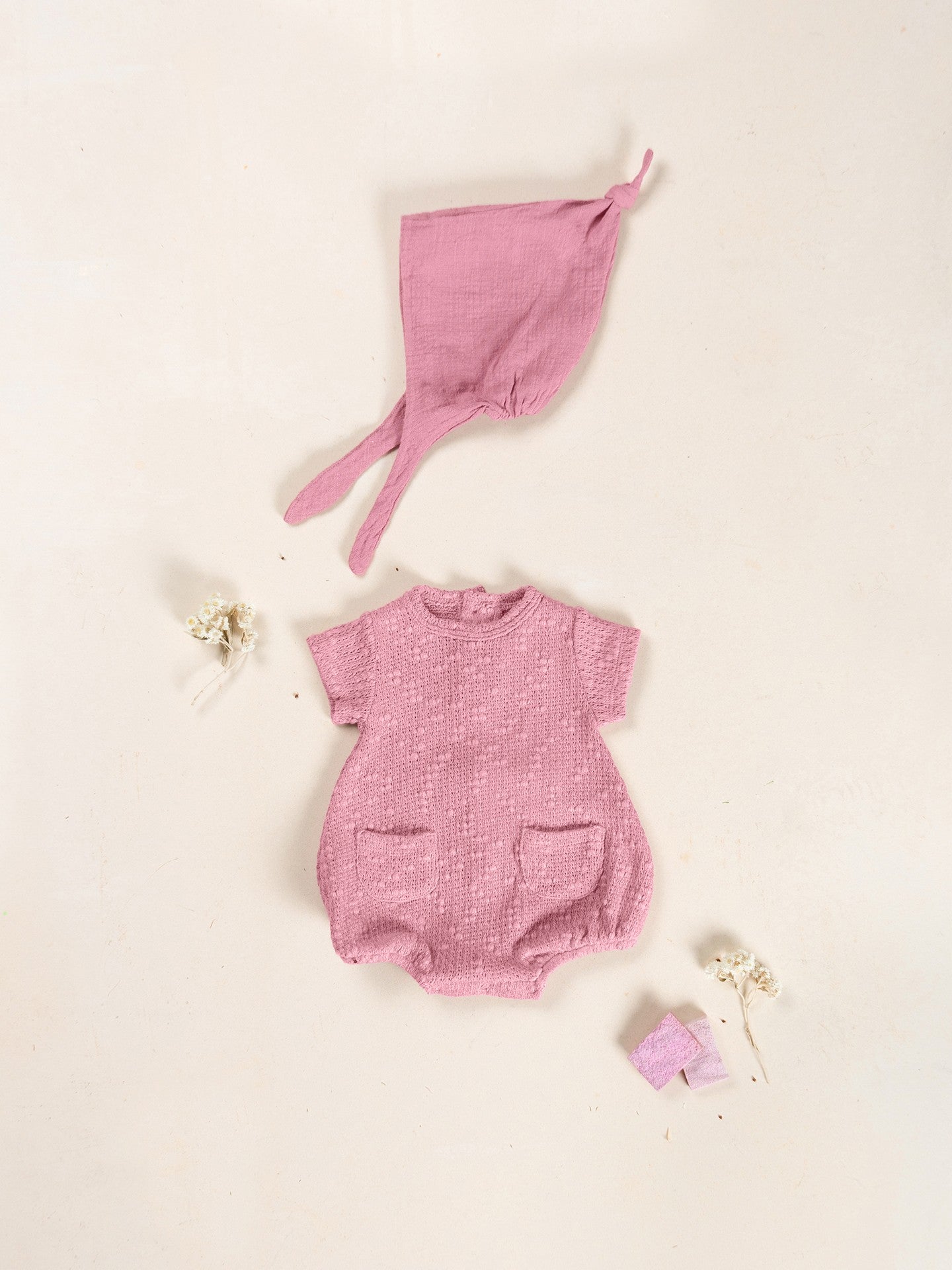 Jersey Bubble Romper (Bubblegum)