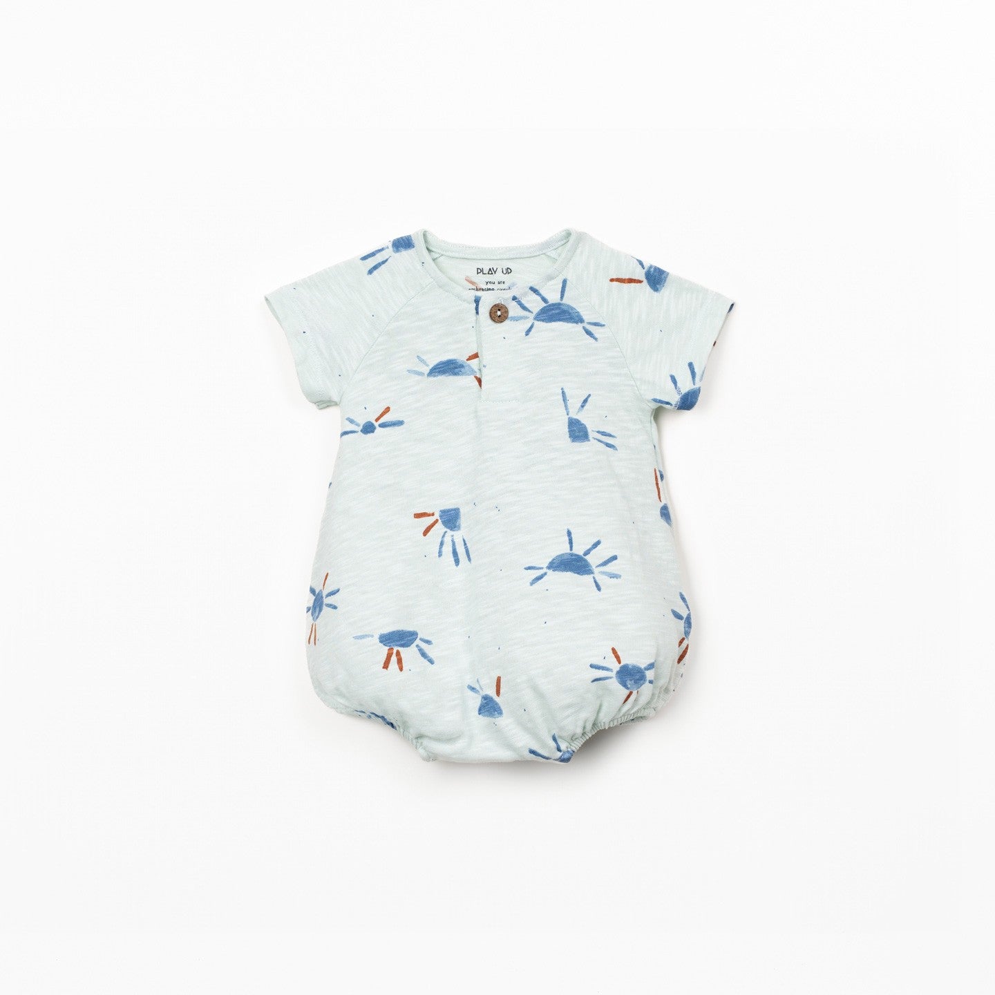Printed Baby Bubble (Light Blue Suns)