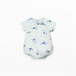 Printed Baby Bubble (Light Blue Suns)