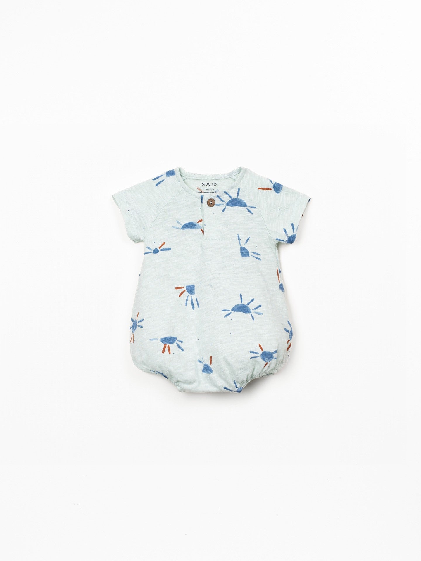 Printed Baby Bubble (Light Blue Suns)