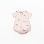 Printed Baby Bubble (Light Pink Suns)