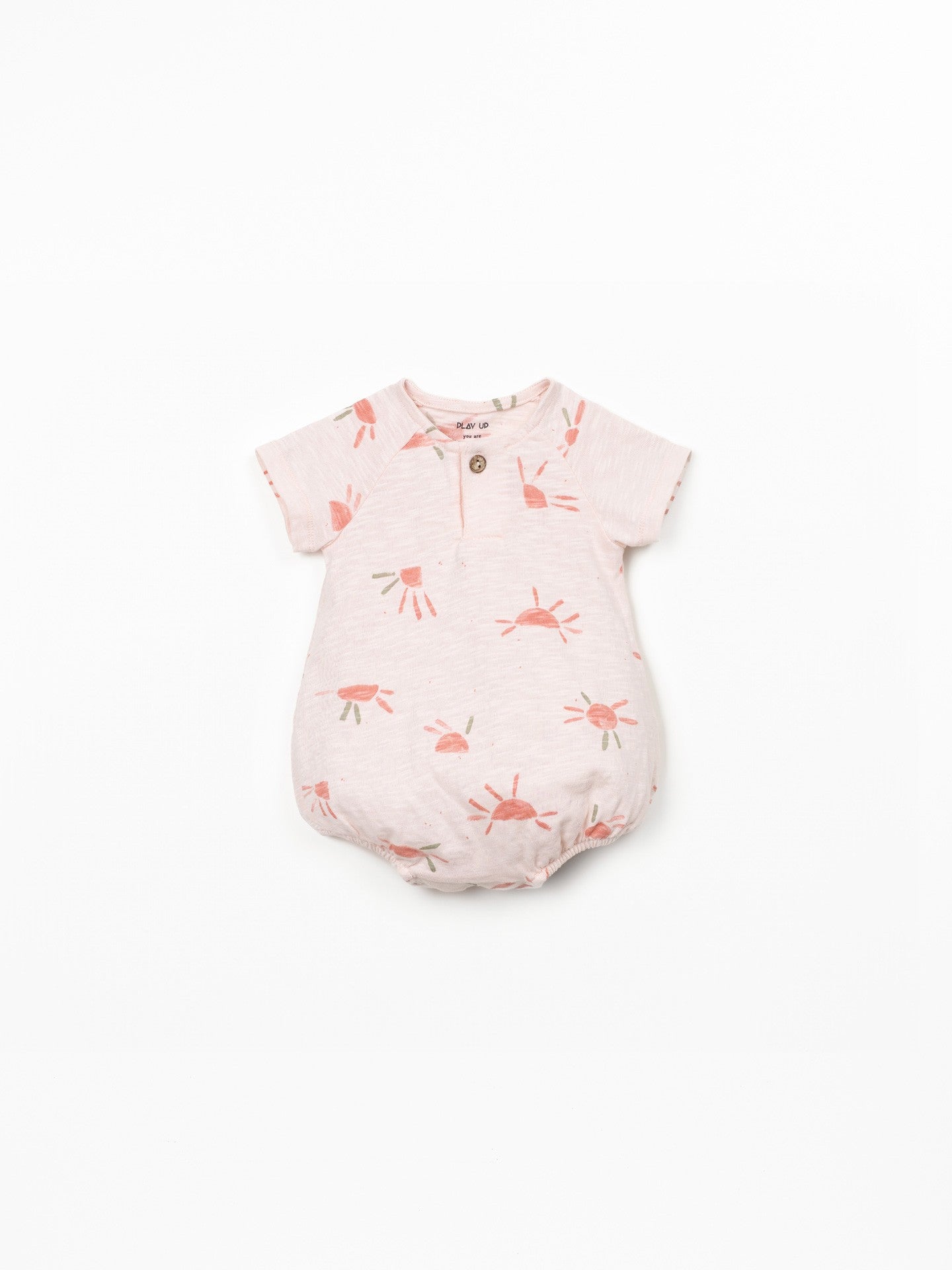 Printed Baby Bubble (Light Pink Suns)