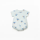 Printed Baby Bubble (Light Blue Suns)