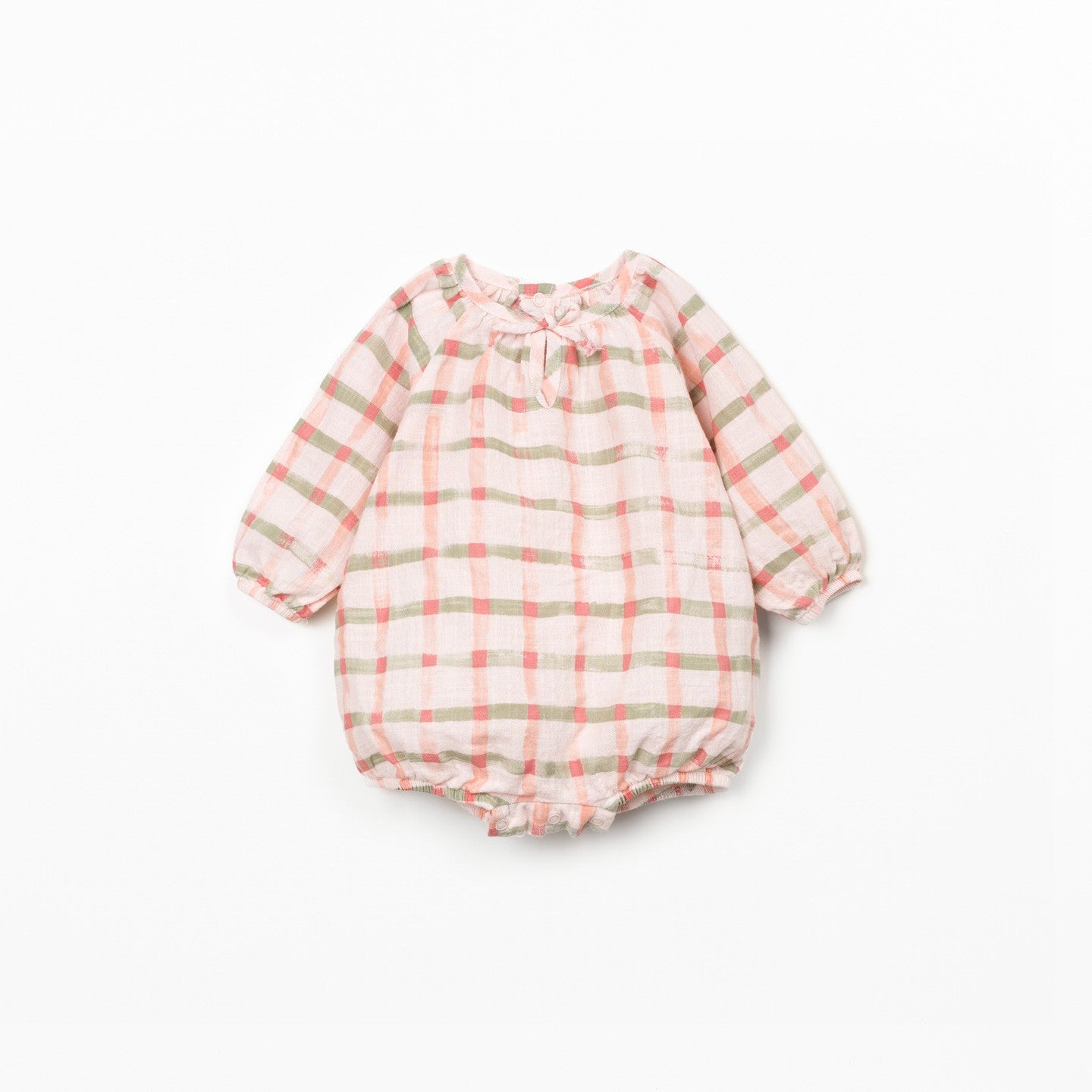 Printed Woven Bubble (Light Pink Windowpane)