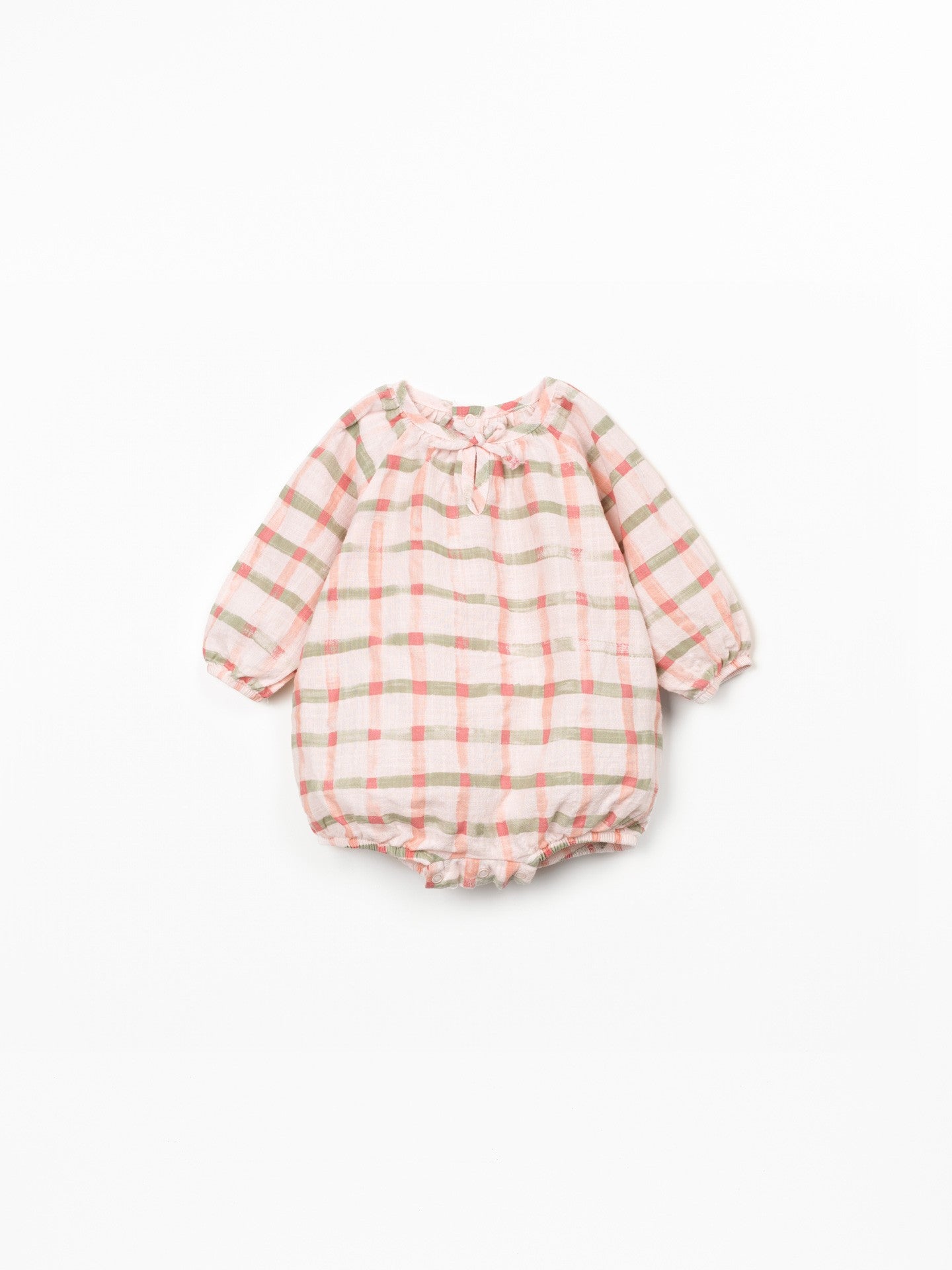 Printed Woven Bubble (Light Pink Windowpane)