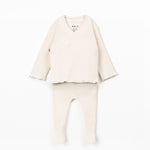 Kimono Ribbed Newborn Set (Ecru)