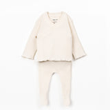Kimono Ribbed Newborn Set (Ecru)